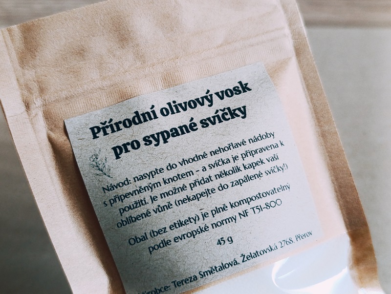obal sypaná svíčka